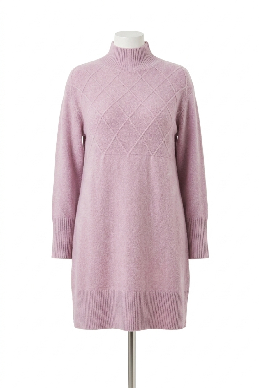 NEW TRIBAL long sleeve mock sweater dress in orchid